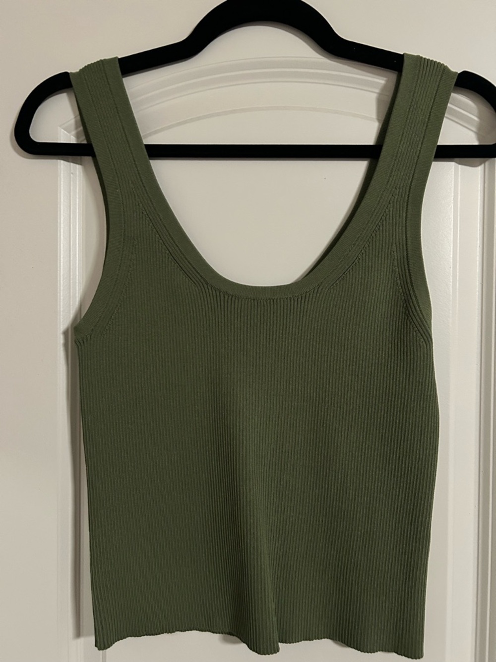 House of Harlow 1960 Olive Green Ribbed Tank Top